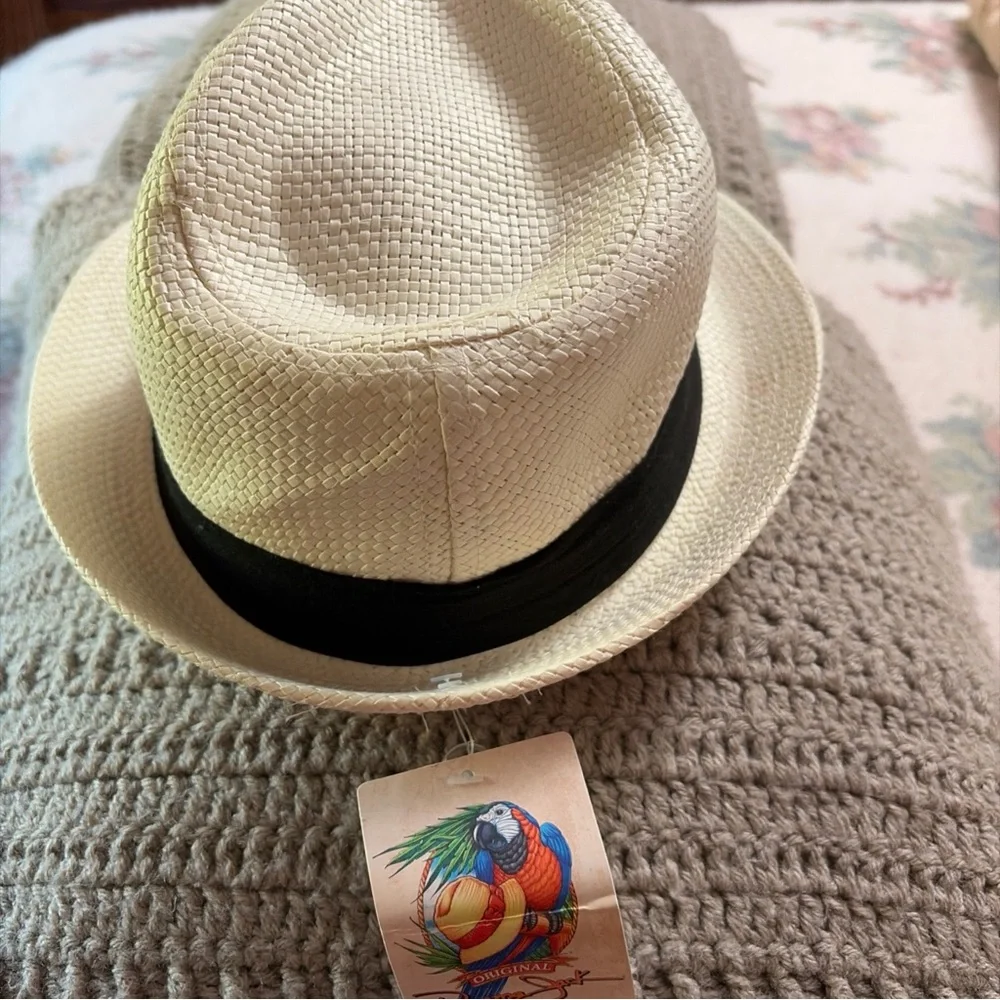 Panama Jack Classic Cream Fedora with Black Band - Picture 5 of 7